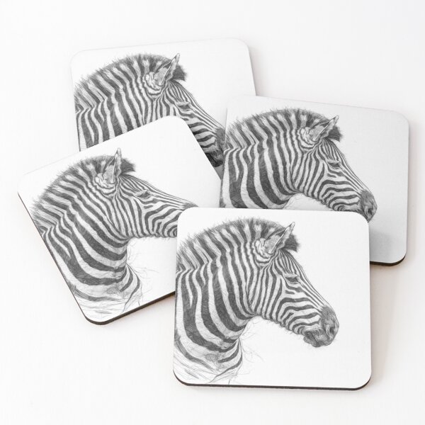 Artikelvorschau, Zebra-Bleistiftzeichnung | Schwarz-Weiß-Tierzeichnung entworfen und verkauft von Leon Woods Pencil Art.