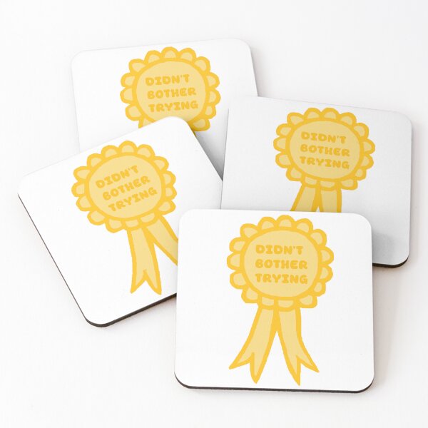 Item preview, Didn't Bother Trying Yellow Award Ribbon designed and sold by CDPrintsDesigns.