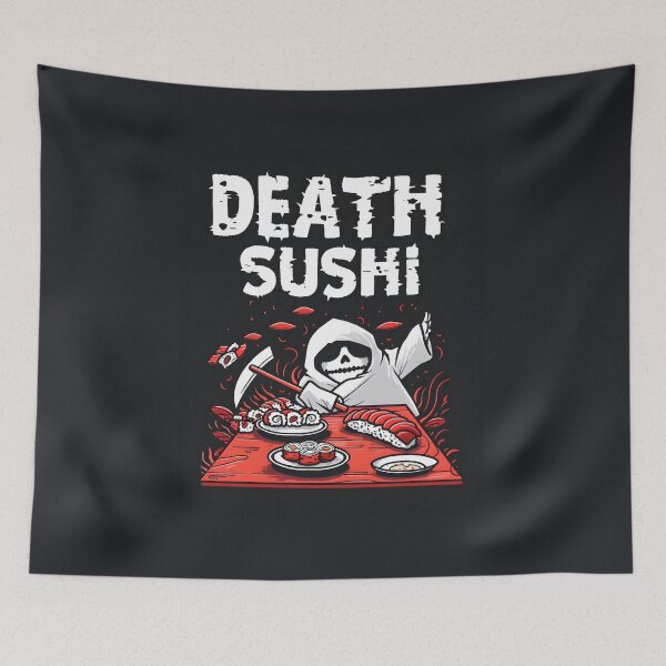 Item preview, Death Sushi The Funny Death - Dark Humor Japanese Food designed and sold by QNTR CULT.
