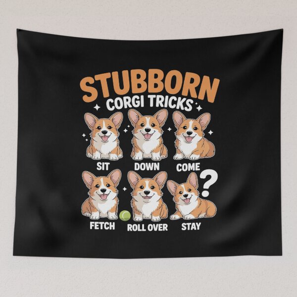 Item preview, Doggie Pet Dog Owner Dog Lover Corgi Tricks  designed and sold by joyouartArt.