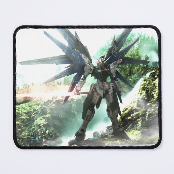 Item preview, full colour strike freedom gundam in forrest illustration digital art designed and sold by sabartgunpla.