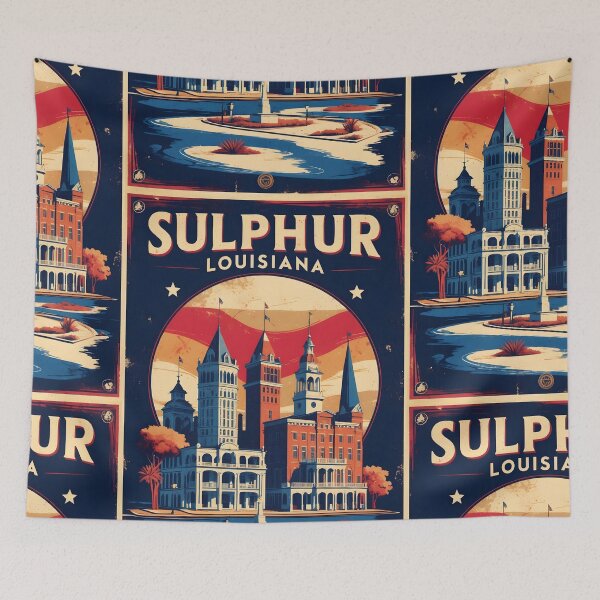Item preview, Sulphur Louisiana 1950s USA Vintage Travel Tourism designed and sold by TravelersGems.