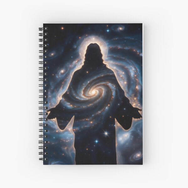 Item preview, Silhouette Jesus Christ Galaxy Art – Christian Surreal Cosmic Space Artwork designed and sold by stylishdzign.