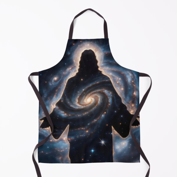 Item preview, Silhouette Jesus Christ Galaxy Art – Christian Surreal Cosmic Space Artwork designed and sold by stylishdzign.