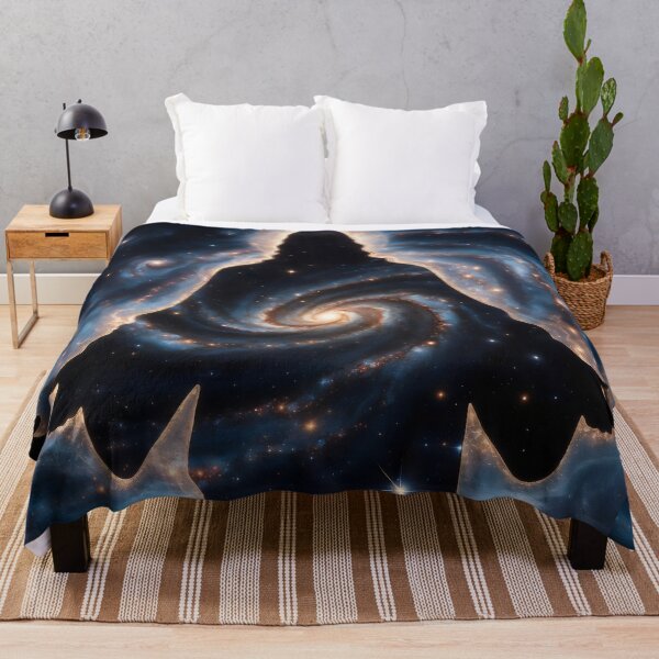 Item preview, Silhouette Jesus Christ Galaxy Art – Christian Surreal Cosmic Space Artwork designed and sold by stylishdzign.