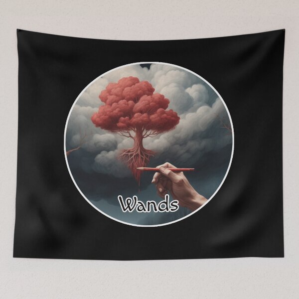 Item preview, Tarot Card Minor Arcana Ace of Wands Hand from Clouds designed and sold by Pixel Waite.