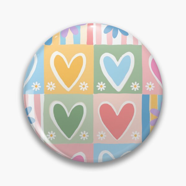 Item preview, Pastel Heart Daisy Seamless Patchwork Pattern Cute Valentine Love Wallpaper Background Romantic designed and sold by FRH Design ⭐⭐⭐⭐⭐.