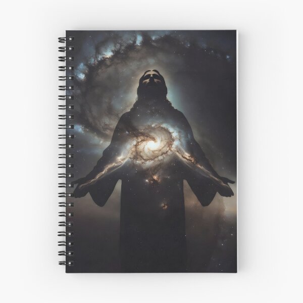 Item preview, Silhouette of Jesus Christ – Christian Surreal Space & Galaxy Art designed and sold by stylishdzign.