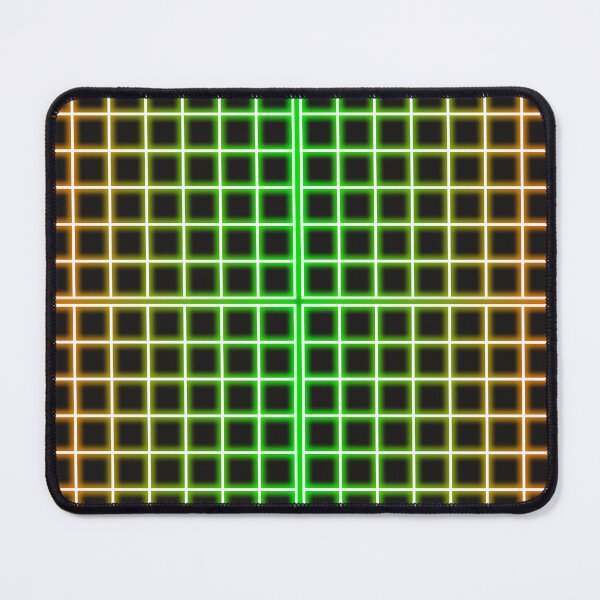 Item preview, Neon Digital Grid Pattern - Retro Geometric Orange & Green designed and sold by SolutionsArt.