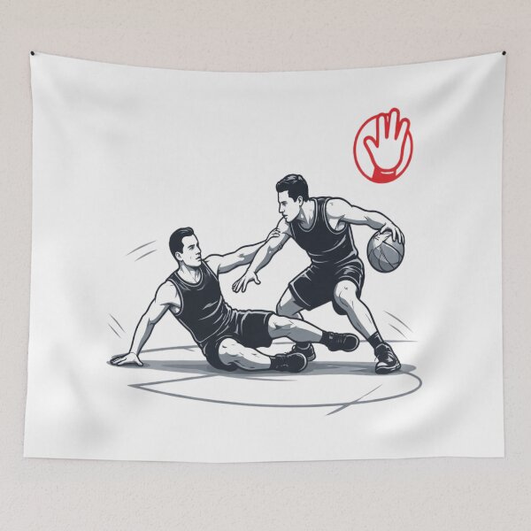 Item preview, Blocking Foul Basketball Defensive Mistake Referee Call T-Shirt designed and sold by RMTrendy.