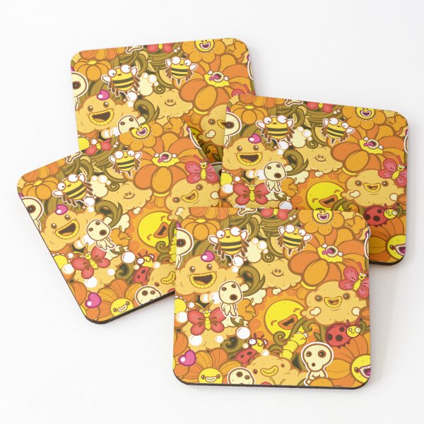 Item preview, Sunny crazy flowers Pattern and fun Insects designed and sold by yuanden.