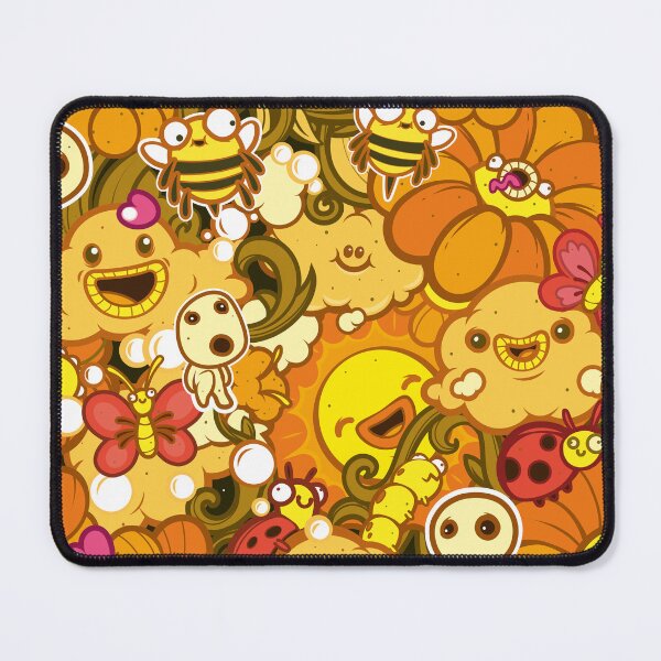 Item preview, Sunny crazy flowers Pattern and fun Insects designed and sold by yuanden.