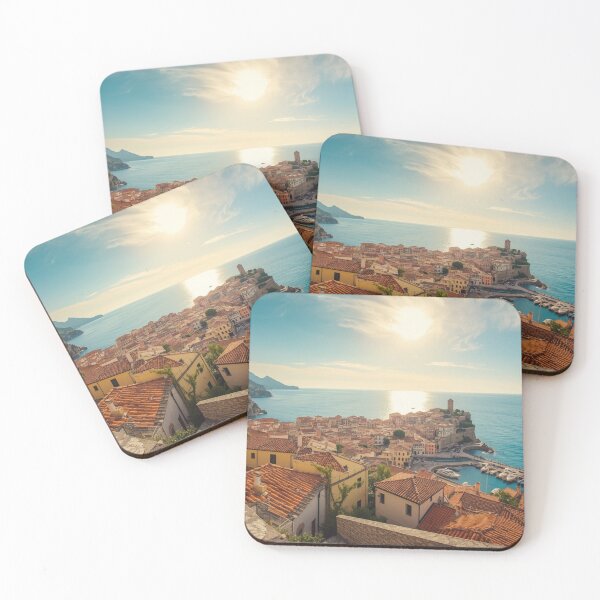 Item preview, Peaceful Italy Seaside Landscape Art for Living Room designed and sold by BlareBlare.