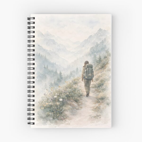 Item preview, Thru Hiker Pilgrim in the Mountains with Backpack designed and sold by Studio Pico.