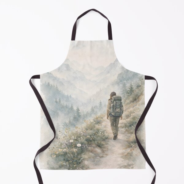 Item preview, Thru Hiker Pilgrim in the Mountains with Backpack designed and sold by Studio Pico.