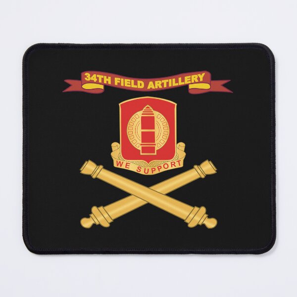 Item preview, Army - 34th Field Artillery w Ribbon - Br X 300 designed and sold by Military Insignia Products.