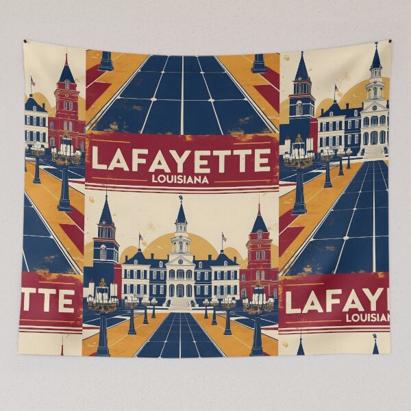 Item preview, Lafayette Louisiana 1950s USA Vintage Travel Tourism designed and sold by TravelersGems.