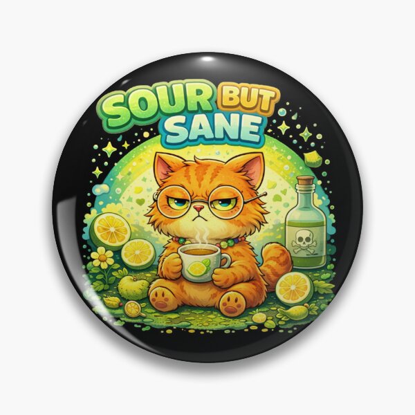Item preview, Sour But Sane – Retro Grumpy Cat Citrus Aesthetic Shirt designed and sold by Tookiester.