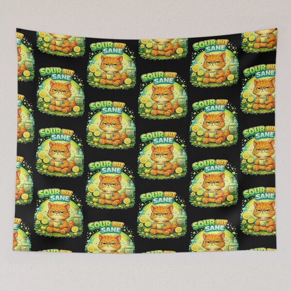 Item preview, Sour But Sane – Retro Grumpy Cat Citrus Aesthetic Shirt designed and sold by Tookiester.