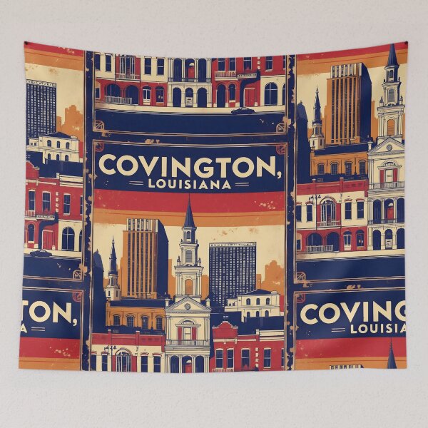 Item preview, Covington Louisiana 1950s USA Vintage Travel Tourism designed and sold by TravelersGems.