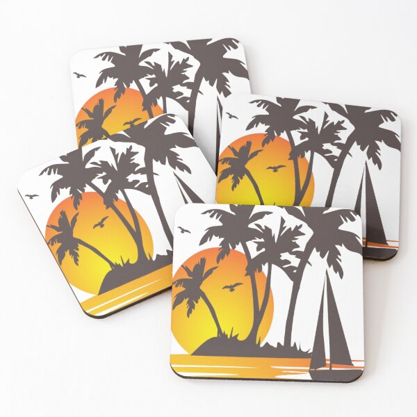 Item preview, Tropical Sunset Silhouette. designed and sold by mostafacasper12.