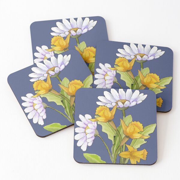 Item preview, Daisies and Daffodils, Spring Flowers, Digital Drawing designed and sold by JoyfulWhimsy.
