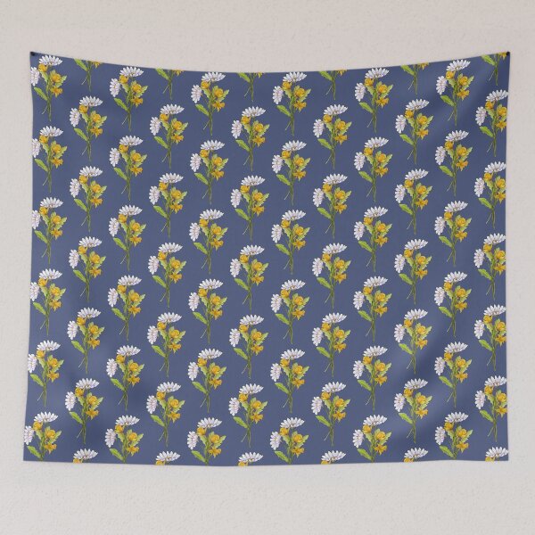 Item preview, Daisies and Daffodils, Spring Flowers, Digital Drawing designed and sold by JoyfulWhimsy.