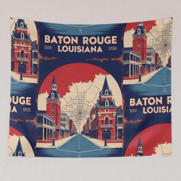 Item preview, Baton Rouge Louisiana 1950s USA Vintage Travel Tourism designed and sold by TravelersGems.