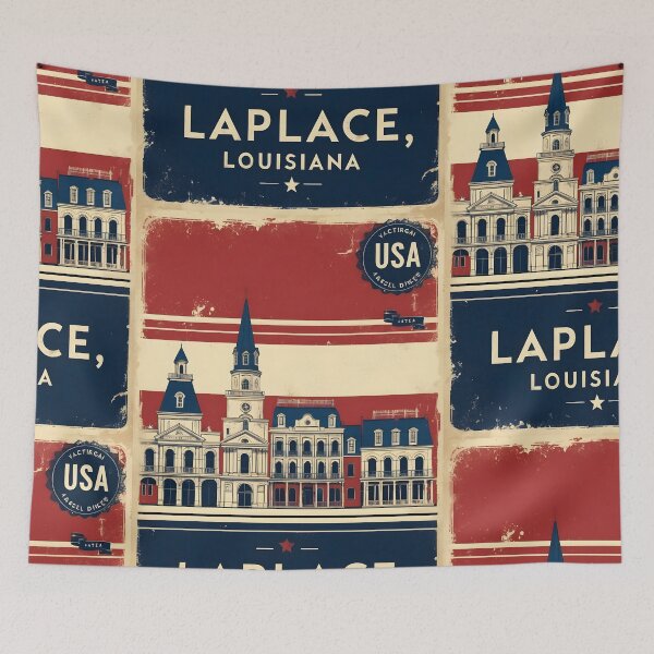 Item preview, Laplace Louisiana 1950s USA Vintage Travel Tourism designed and sold by TravelersGems.