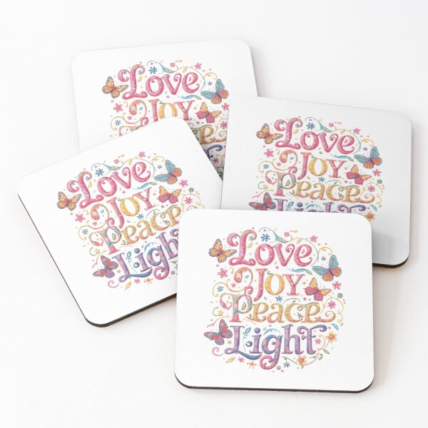 Item preview, Love Joy Peace Light in Bright Colours designed and sold by Soulstar Designs.