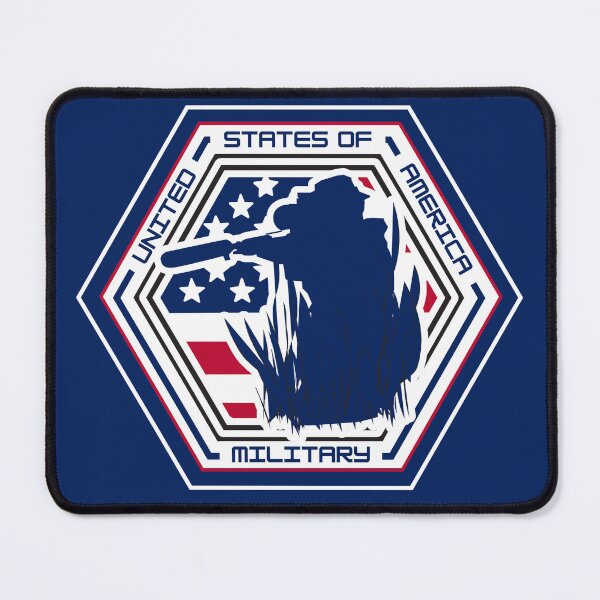 Item preview, U.S. Military Soldier Hexagon Emblem – Patriotic American Flag Sniper Silhouette Design for Veterans & Proud Patriots designed and sold by GFamilyC.