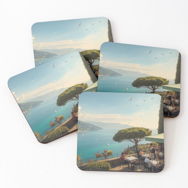 Item preview, Classic Italy Seaside View, Mediterranean Poster Art designed and sold by BlareBlare.