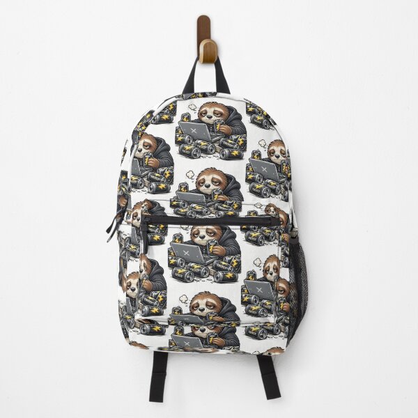 Item preview, Overworked Sloth Late Night Grind designed and sold by UrbanAnimalLab.