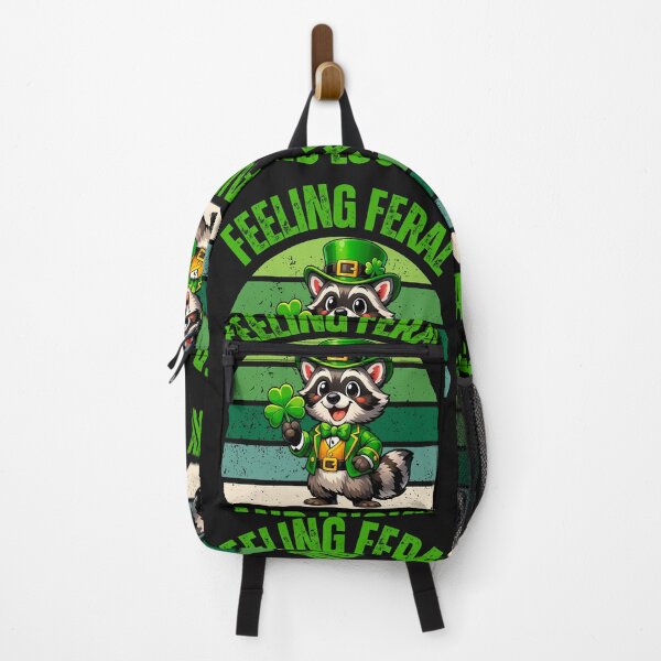 Item preview, Funny Raccoon Feeling Feral and Lucky Saint's Patrick Day designed and sold by erozzz.
