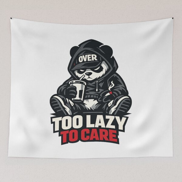 Item preview, Lazy Panda Doesn’t Care Mood designed and sold by UrbanAnimalLab.