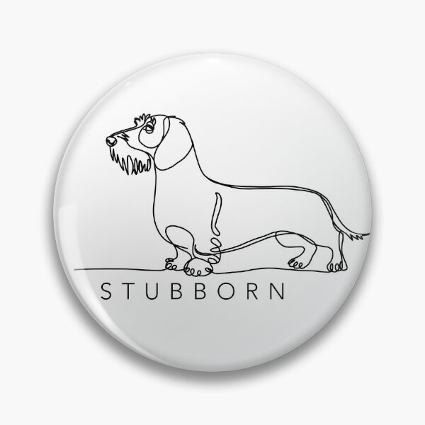 Item preview, STUBBORN Wirehaired Dachshund - Minimalist One Line Dog Art designed and sold by iPrintPaws.
