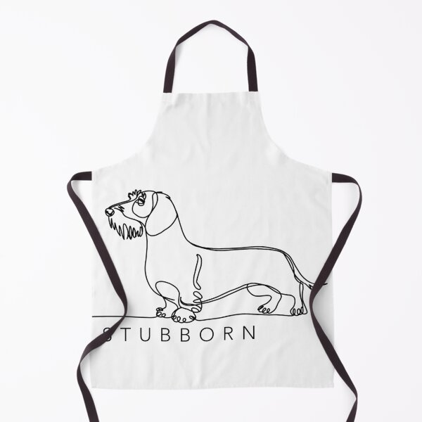 Item preview, STUBBORN Wirehaired Dachshund - Minimalist One Line Dog Art designed and sold by iPrintPaws.