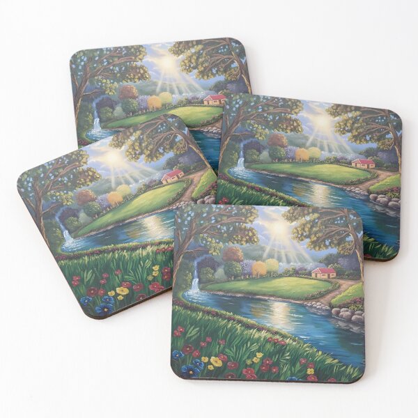 Item preview, Serene Sunlit River Landscape. designed and sold by K&F.