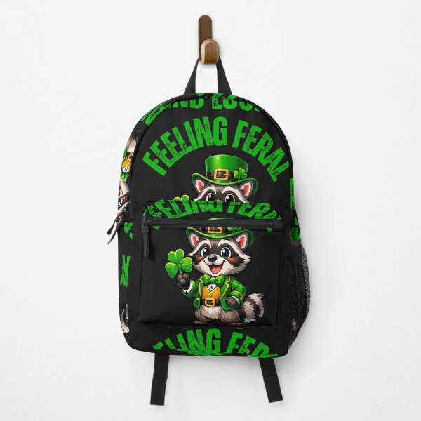 Item preview, Shamrock Raccoon Feeling Feral and Lucky Saint's Patrick Day designed and sold by erozzz.