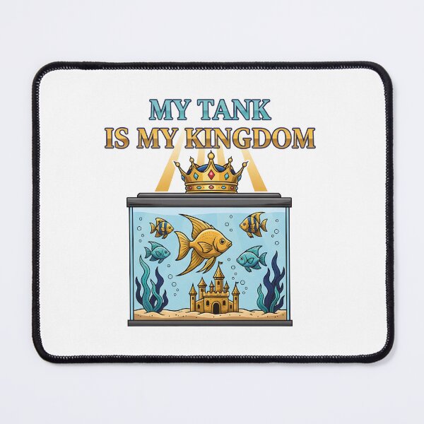 Item preview, Funny Aquarium Fish Tank T-shirt - My Tank Is My Kingdom designed and sold by TankTherapyArt.