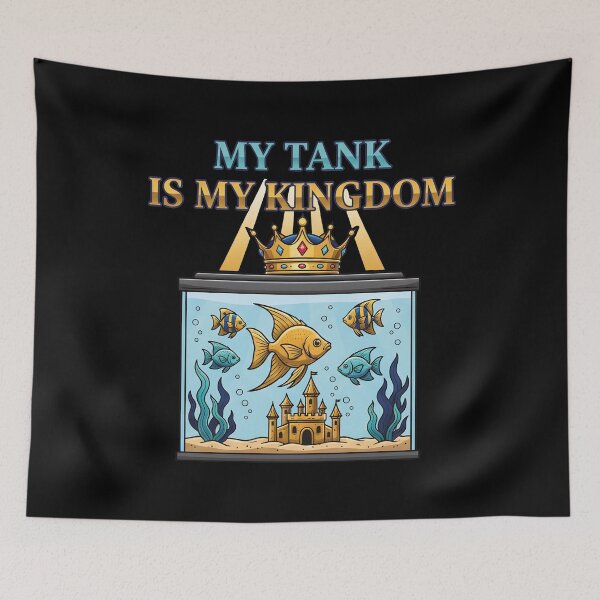 Item preview, Funny Aquarium Fish Tank T-shirt  - My Tank Is My Kingdom designed and sold by TankTherapyArt.