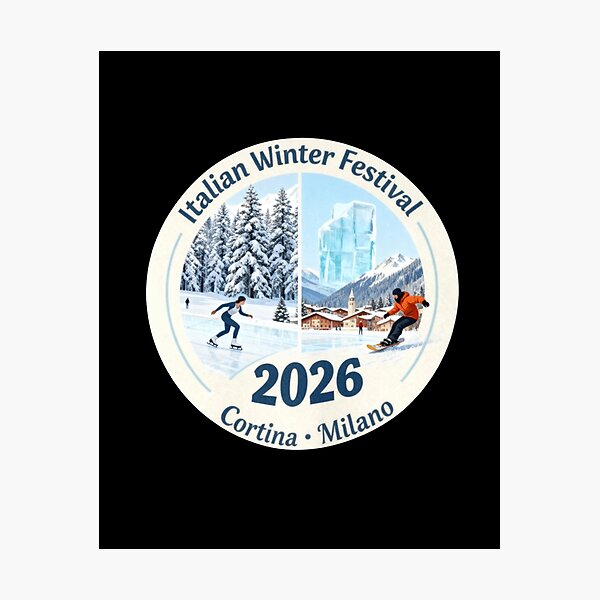 Item preview, Italian Winter Festival Cortina Milano 2026 Winter Olympics  designed and sold by Thread&Fable.