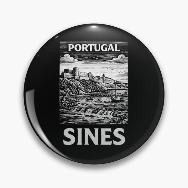 Item preview, Sines Portugal Linocut Style  designed and sold by Thistle-TShop.