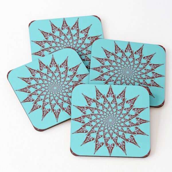 Item preview, Turquoise Sky Mandala Starflower designed and sold by OIL Pattern Design .