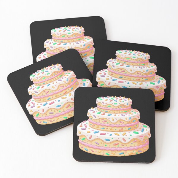 Item preview, Confetti Cake Cute Art – Fun Dessert Illustration designed and sold by Versik-.