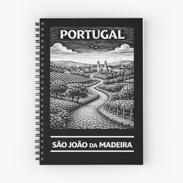 Item preview, Sao Joao da Madeira Portugal Linocut Style  designed and sold by Thistle-TShop.