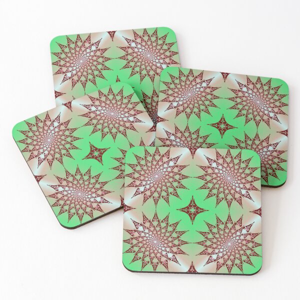 Item preview,  Emerald Garden Starburst Quartet designed and sold by OIL Pattern Design .