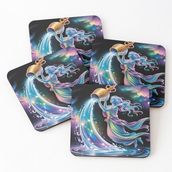 Item preview, Rainbow Constellation Aquarius | Ethereal Water Bearer Fantasy designed and sold by Midnight Veil Designs.
