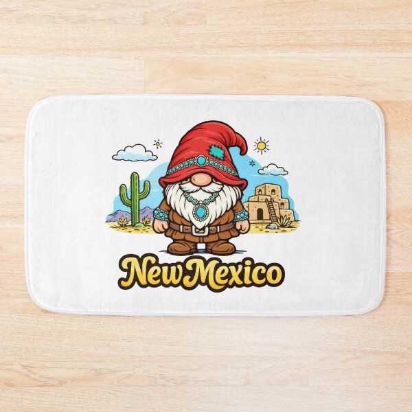Item preview, Southwestern Gnome with Turquoise Jewelry – New Mexico Desert Art designed and sold by Moriarty's Digital Visions.