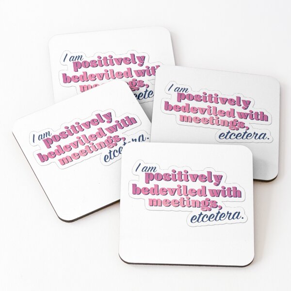 Item preview, bedeviled with meetings STICKER designed and sold by Bigeasy22441.